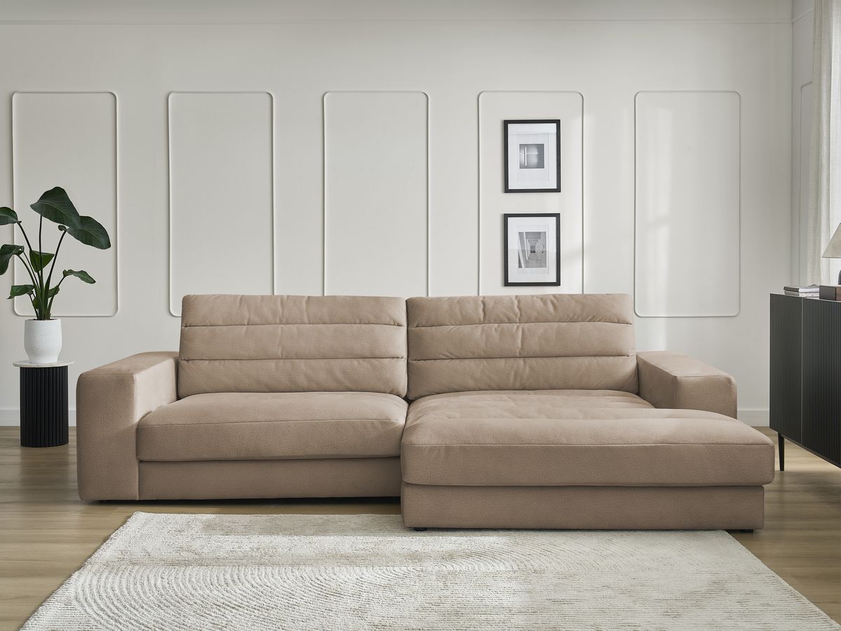 Canapé d'angle SIERRA velours taupe — vue 5