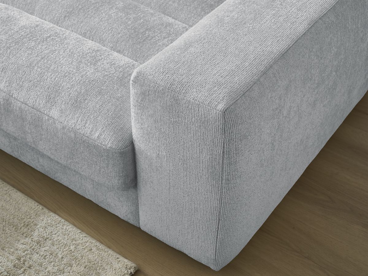 Canapé d'angle fixe SIERRA tissu texturé