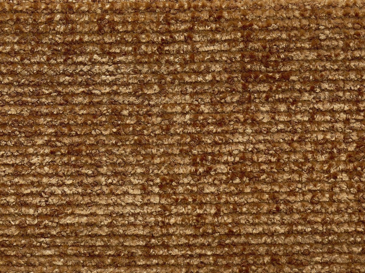 Canapé d'angle fixe SIERRA tissu texturé avec pouf