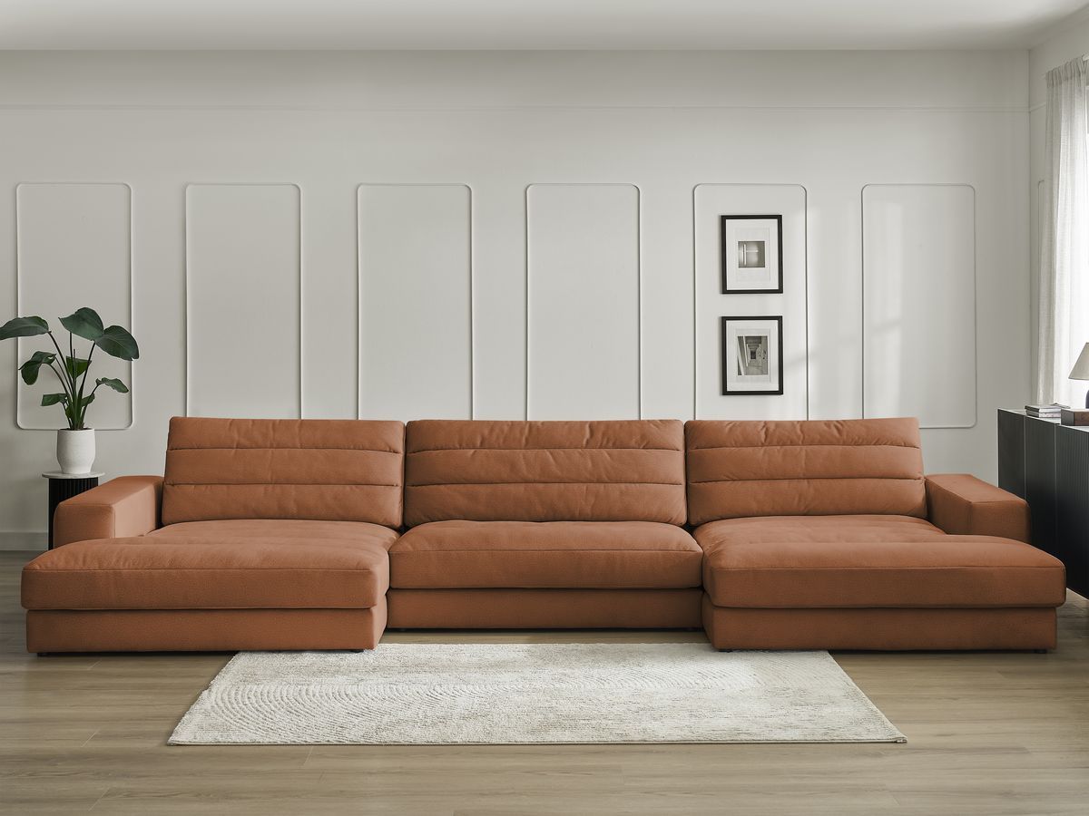 Canapé panoramique SIERRA velours orange — vue 5