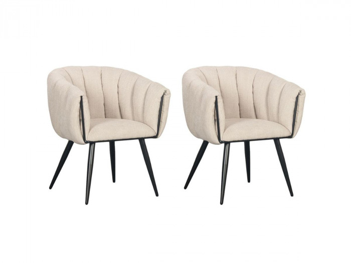 Lot de 2 chaises ADA tissu texturé