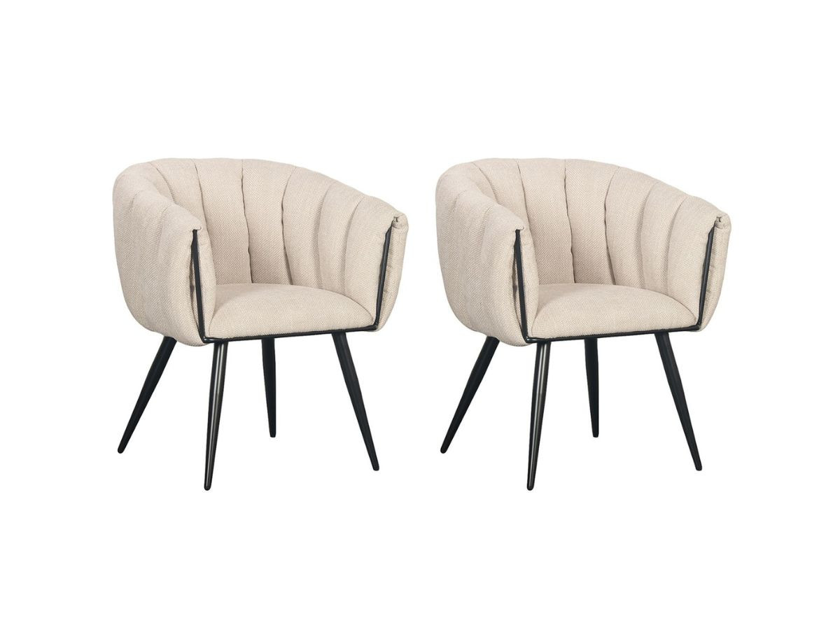 Lot de 2 chaises ADA tissu texturé