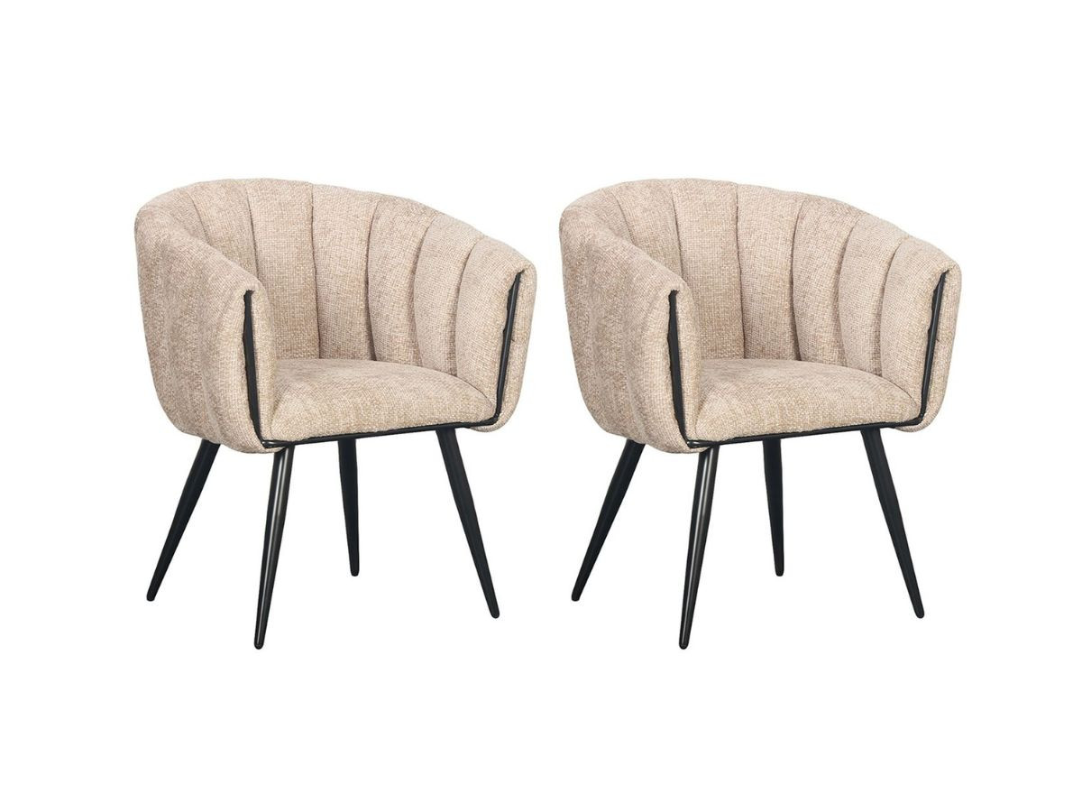 Lot de 2 chaises ADA tissu velours