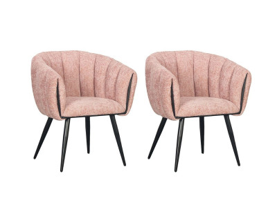 Lot de 2 chaises ADA tissu velours