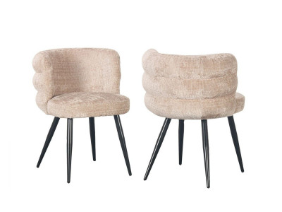Lot de 2 chaises SOLEA tissu velours