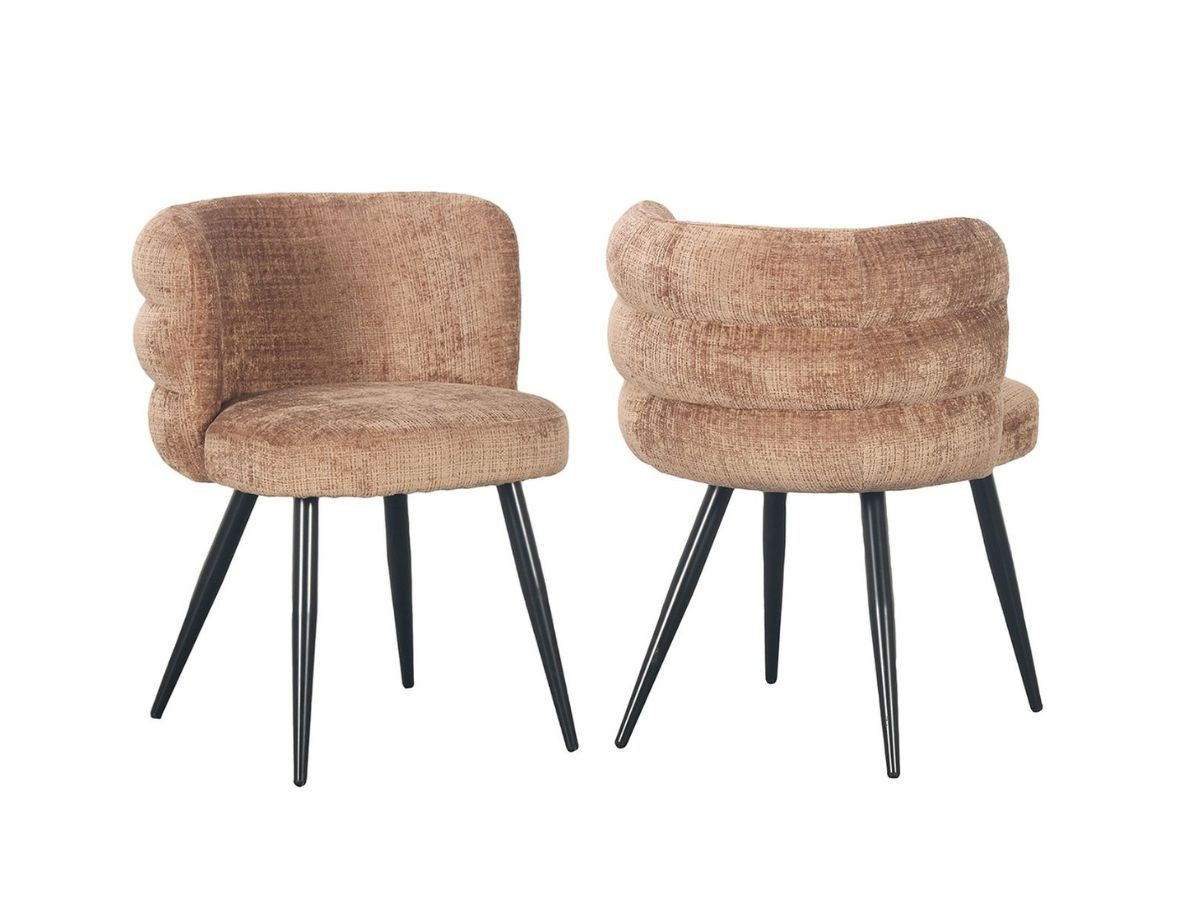 Set van 2 SOLEA stoelen in fluwelen stof