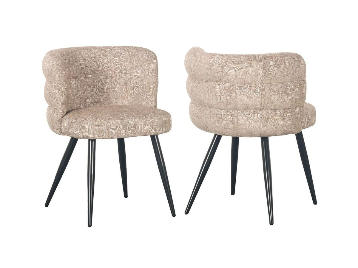 Set van 2 SOLEA stoelen met patroonstof