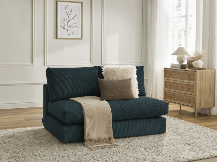 Fotel 2-osobowy do ultra miękkiej sofy modułowej PARIS w tkaninie bouclette