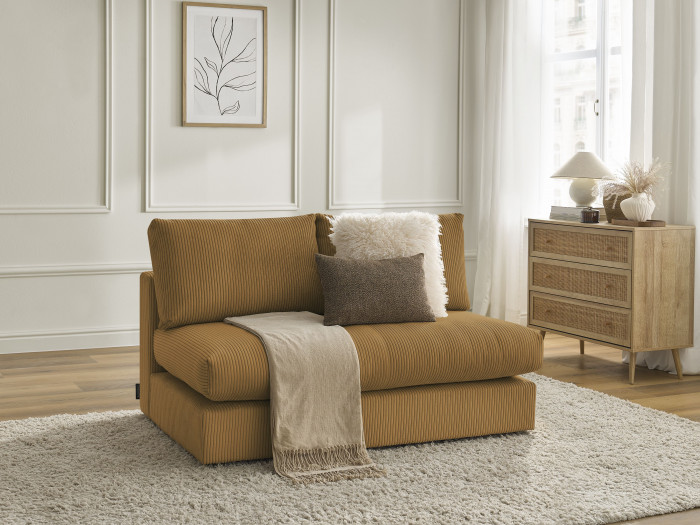 Chauffeuse 2 places pour canapé modulable PARIS velours côtelé