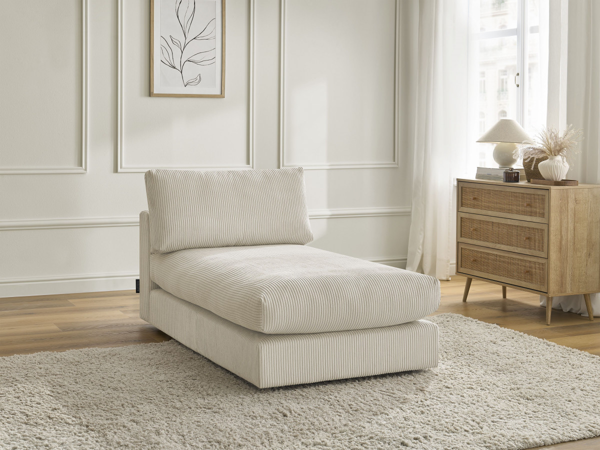 Méridienne pour canapé modulable PARIS velours côtelé