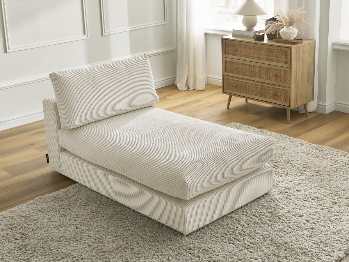 Méridienne pour canapé modulable PARIS velours côtelé
