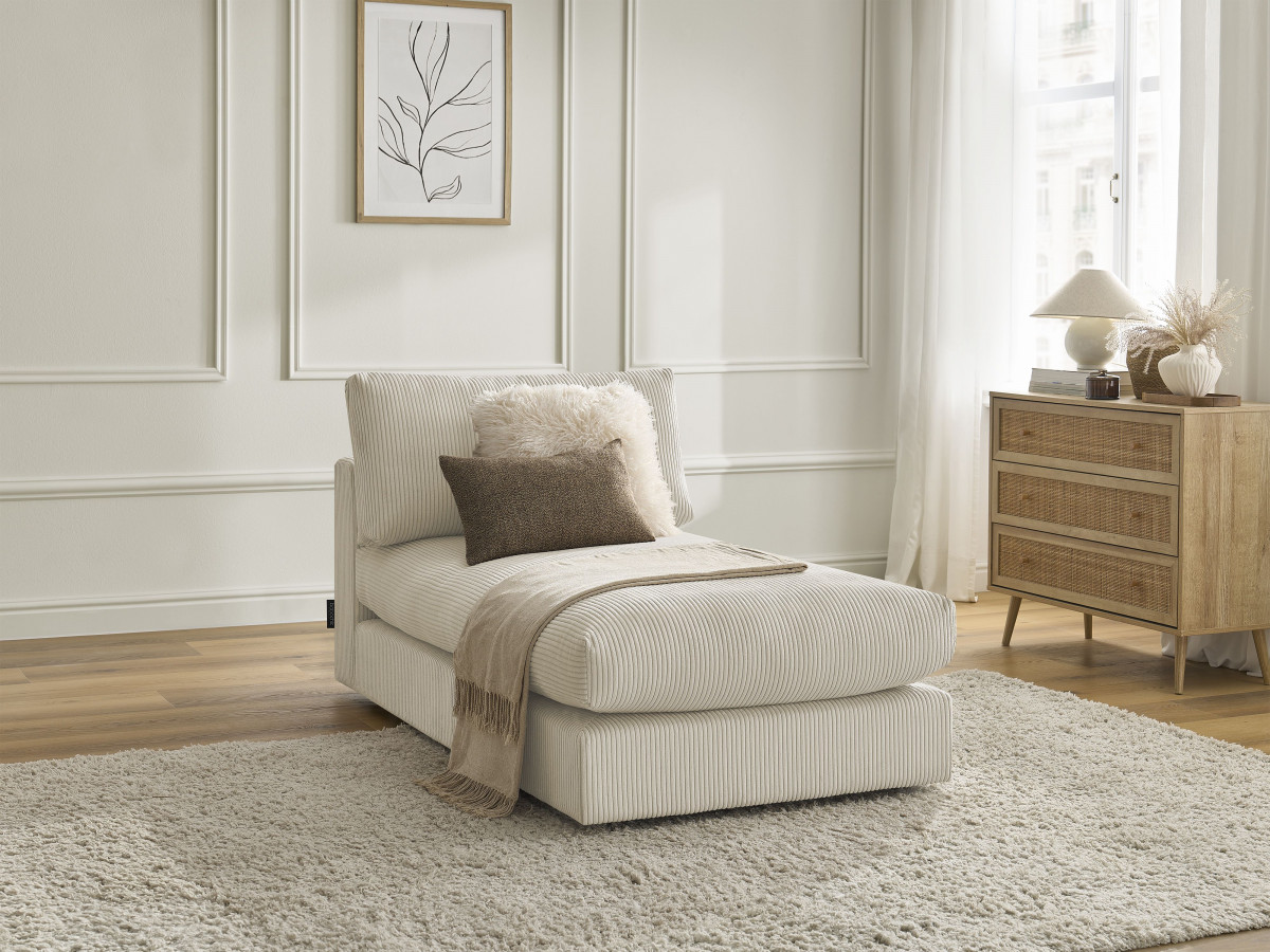 Méridienne pour canapé modulable PARIS velours côtelé