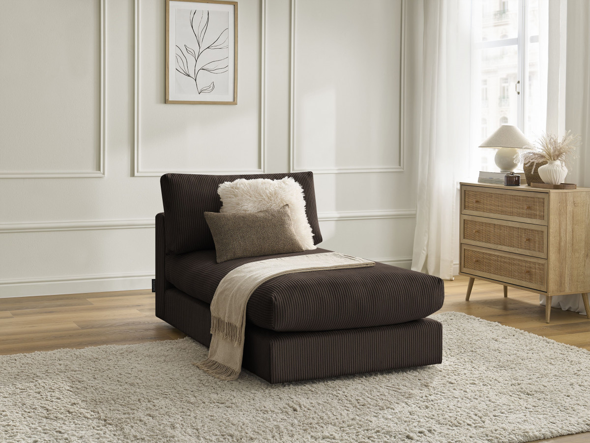 Méridienne pour canapé modulable PARIS velours côtelé