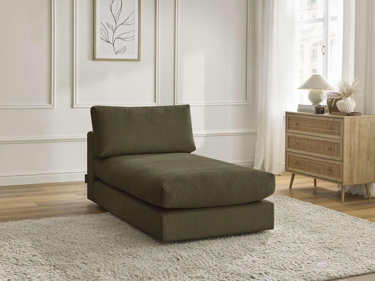 Méridienne pour canapé modulable PARIS velours côtelé
