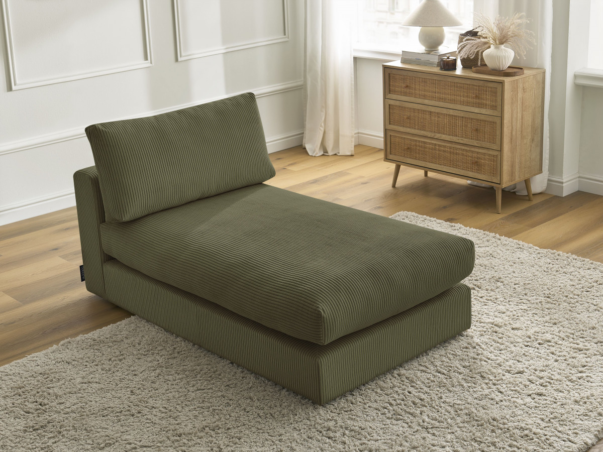 Méridienne pour canapé modulable PARIS velours côtelé