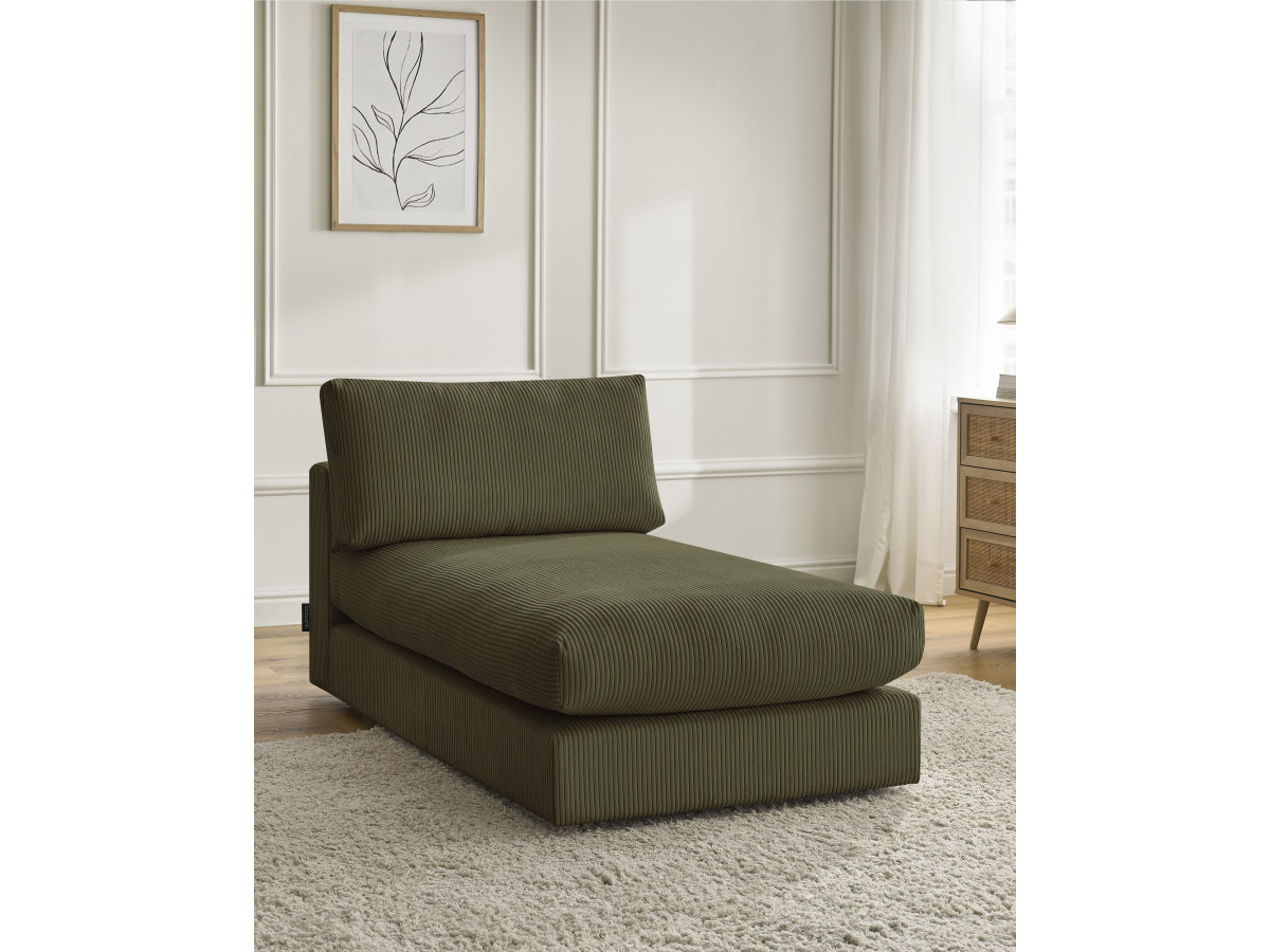 Méridienne pour canapé modulable PARIS velours côtelé