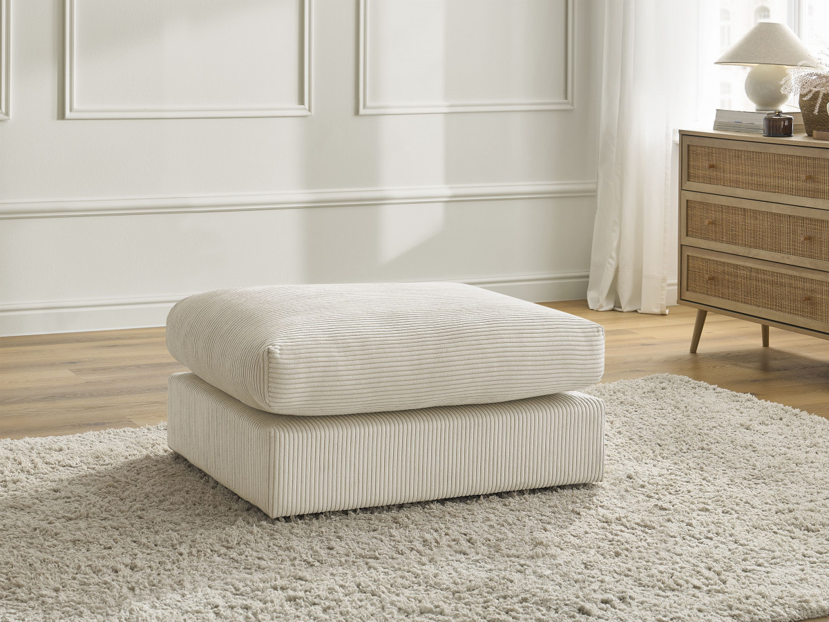 Pouf pour canapé modulable PARIS velours côtelé