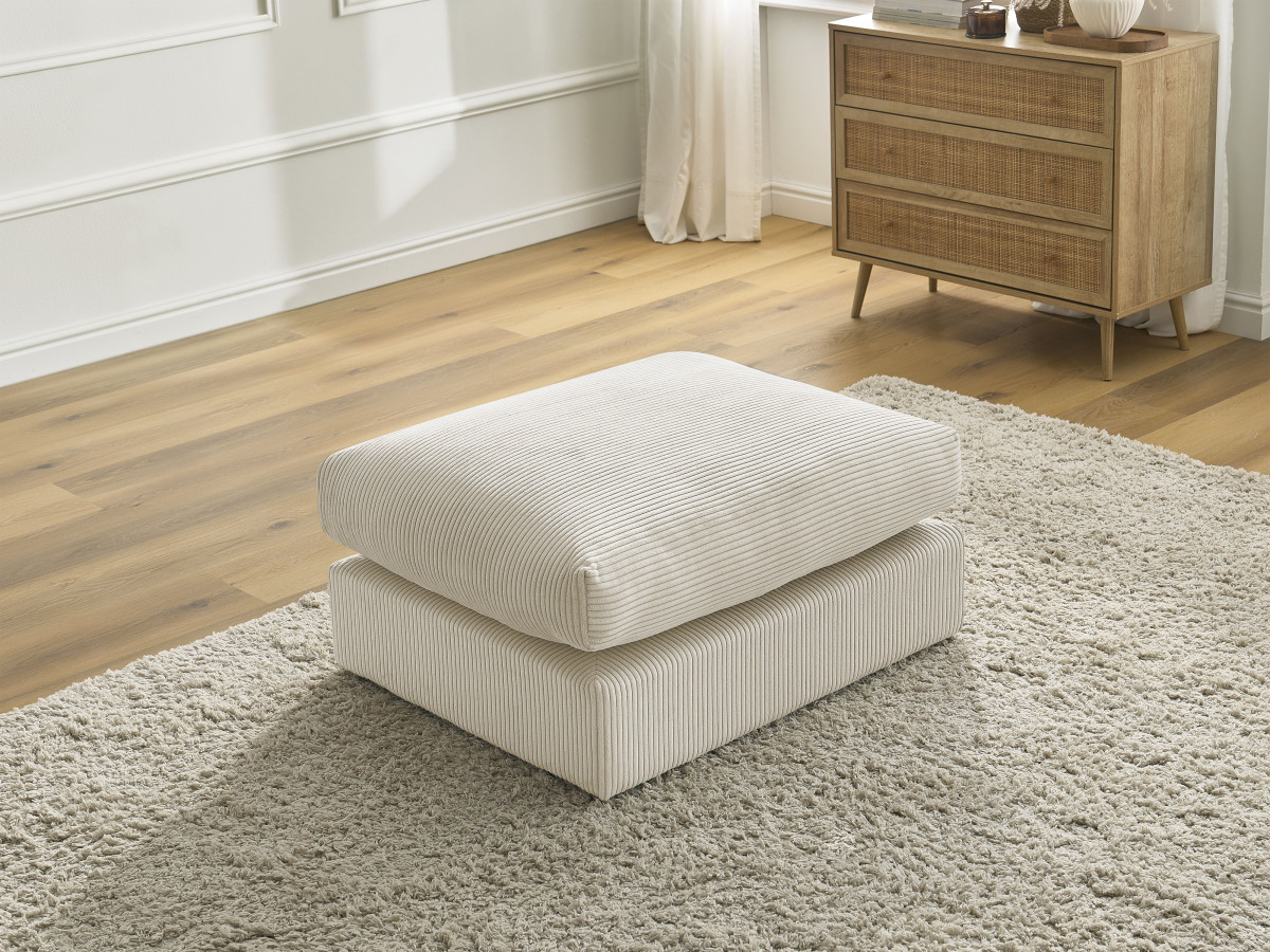Pouf pour canapé modulable PARIS velours côtelé