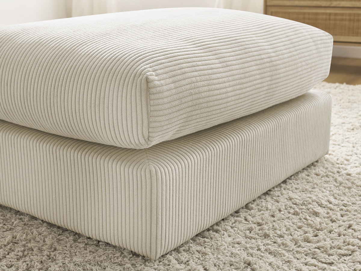 Pouf pour canapé modulable PARIS velours côtelé