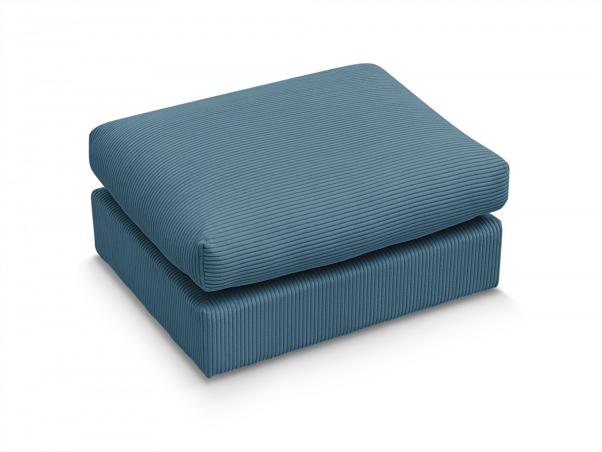 Canapé d'angle fixe EVEREST tissu chiné - Orange - Angle droit - 10 coussins