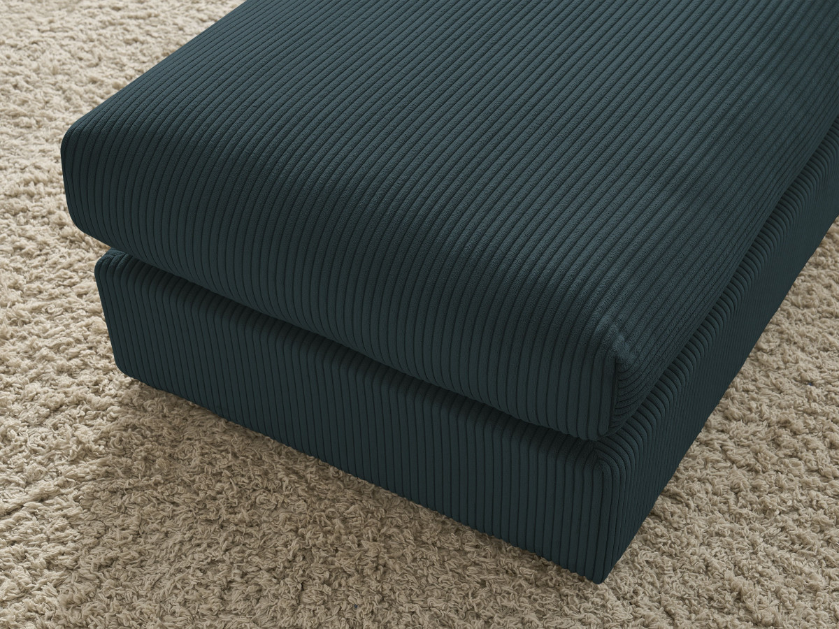 Canapé d'angle fixe EVEREST tissu chiné - Orange - Angle droit - 10 coussins