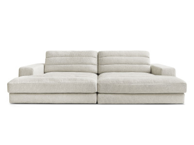 Canapé droit fixe 4 places SIERRA assise profonde tissu texturé
