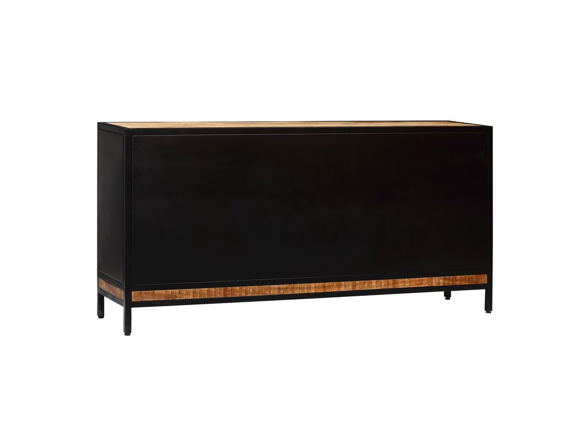 Buffet 2 portes 160 cm BEAUBOURG bois massif de manguier — vue 6