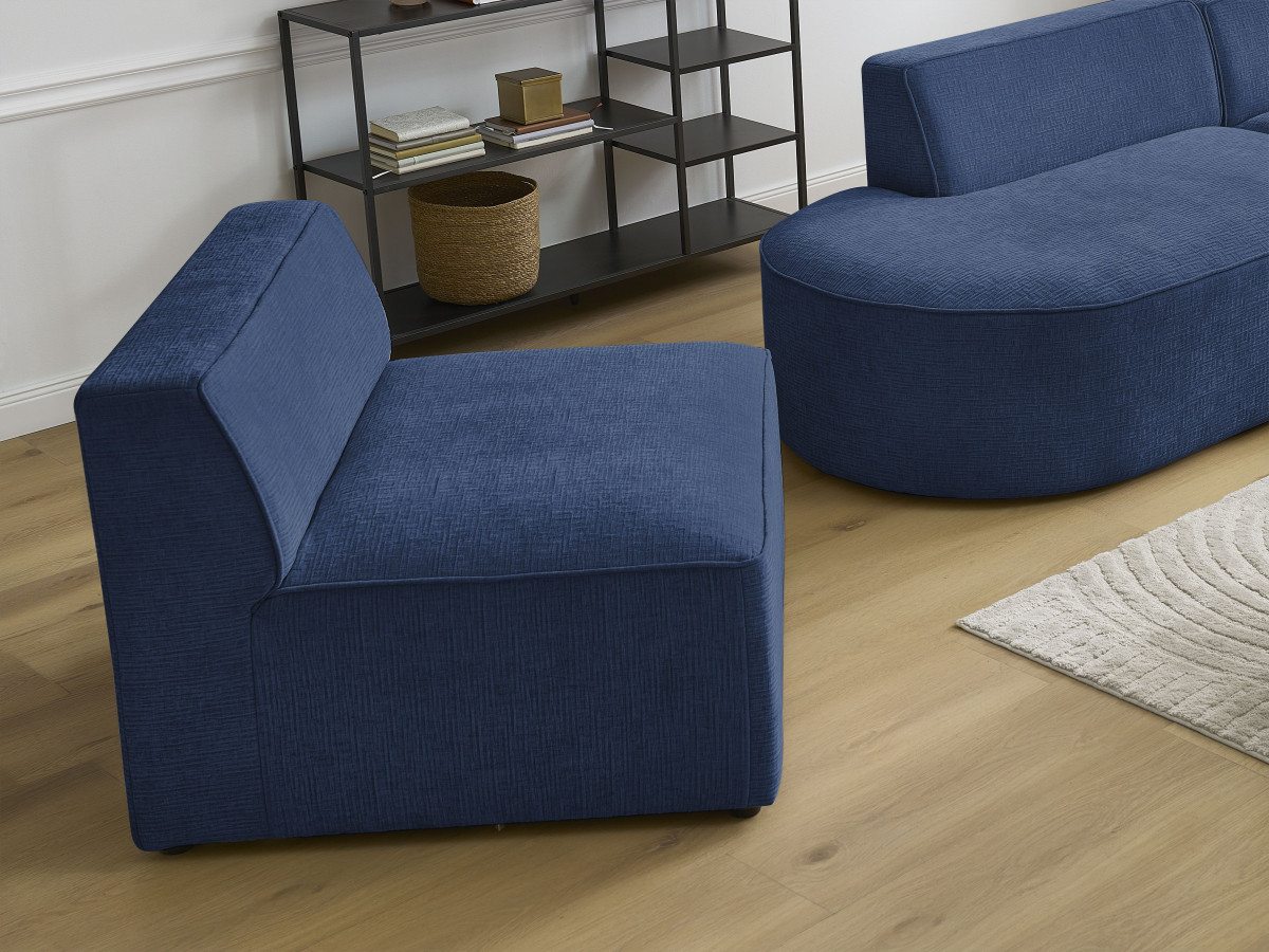 Chauffeuse 1 place pour canapé modulable ROUSSEAU tissu texturé