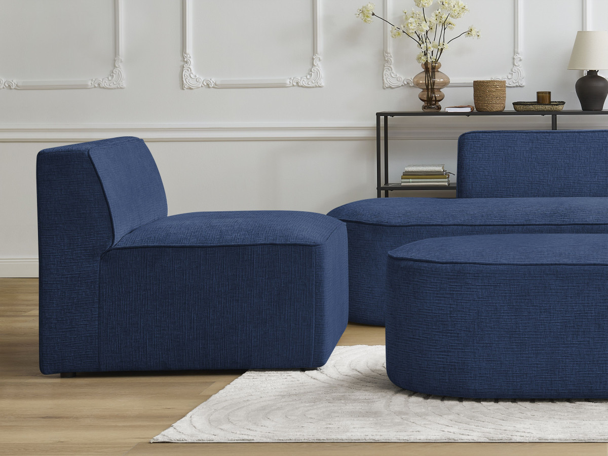 Chauffeuse 1 place pour canapé modulable ROUSSEAU tissu texturé