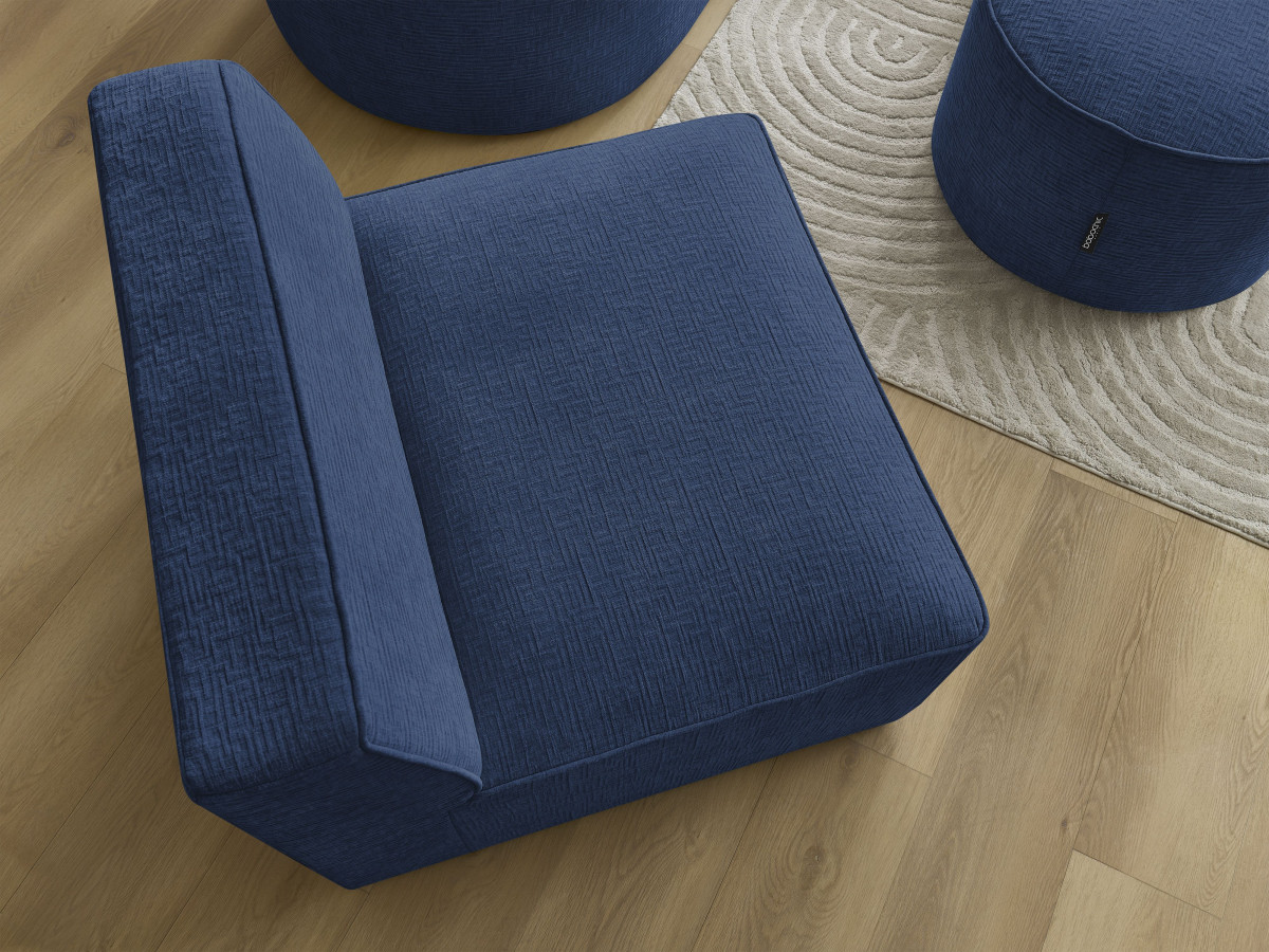 Chauffeuse 1 place pour canapé modulable ROUSSEAU tissu texturé
