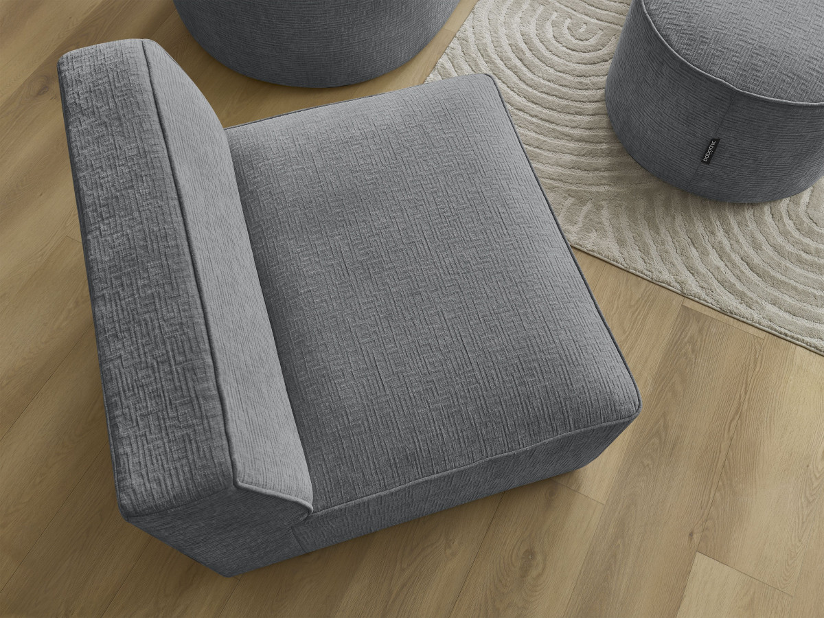 Chauffeuse 1 place pour canapé modulable ROUSSEAU tissu texturé