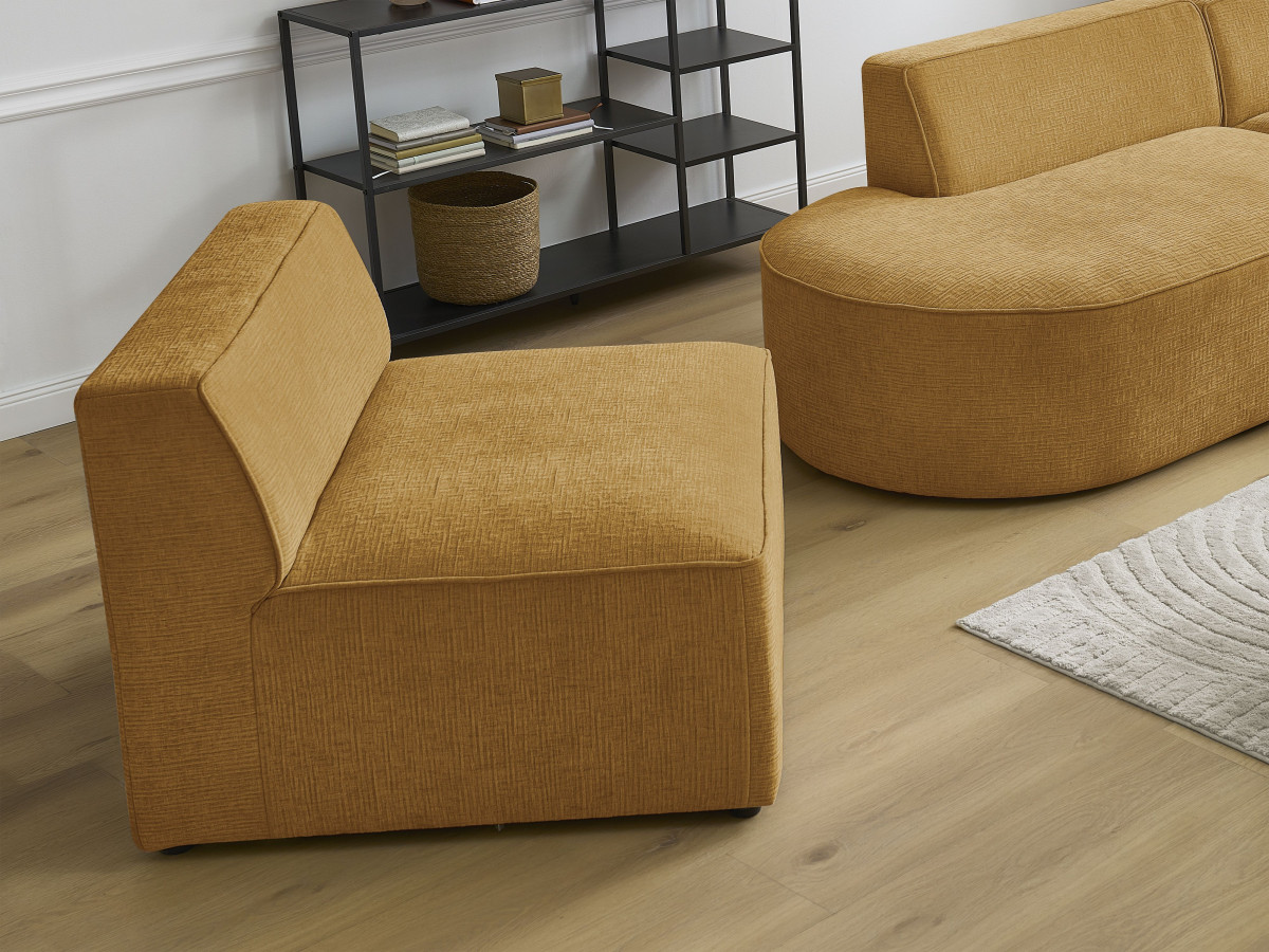 Chauffeuse 1 place pour canapé modulable ROUSSEAU tissu texturé