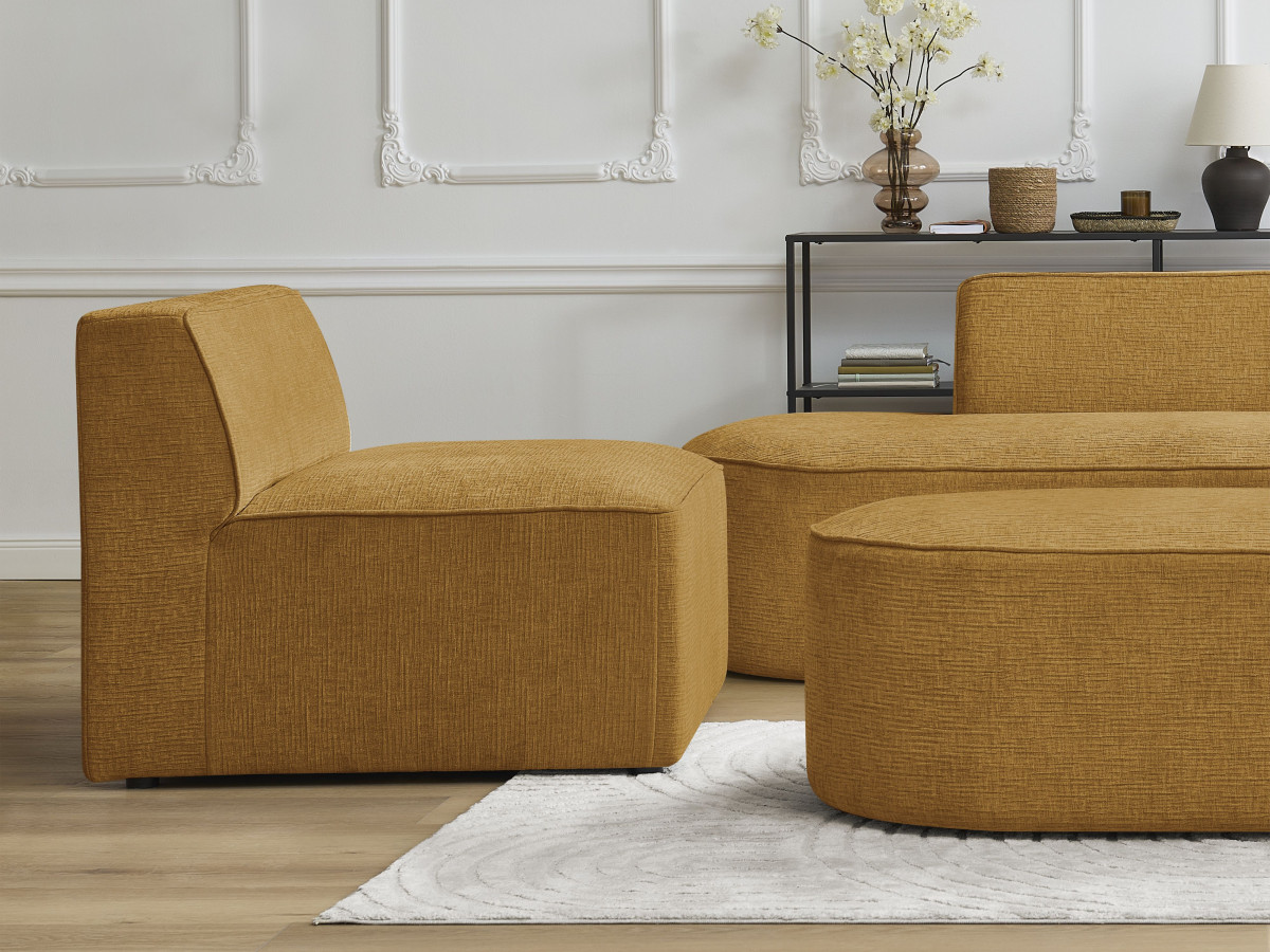 1-zitsfauteuil voor modulaire bank ROUSSEAU in structuurstof