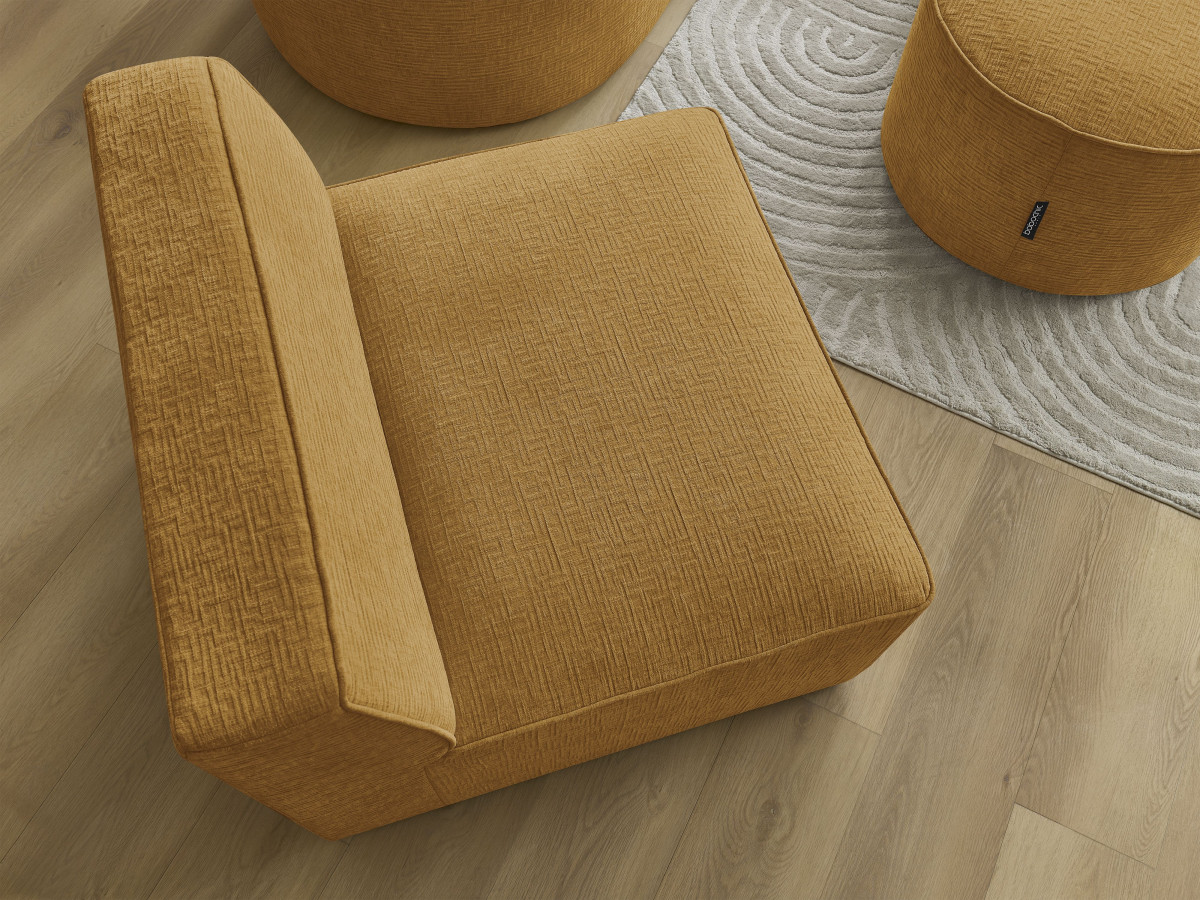 1-zitsfauteuil voor modulaire bank ROUSSEAU in structuurstof