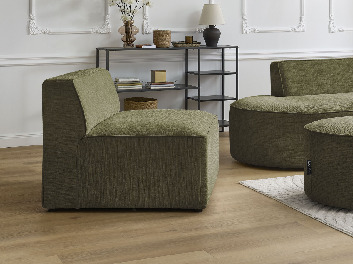 Chauffeuse 1 place pour canapé modulable ROUSSEAU tissu texturé