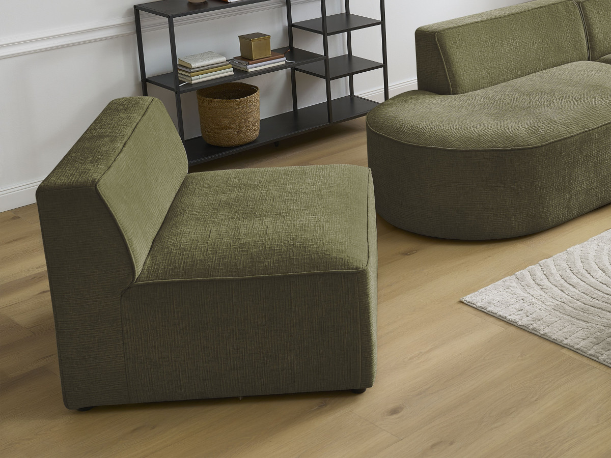 Chauffeuse 1 place pour canapé modulable ROUSSEAU tissu texturé