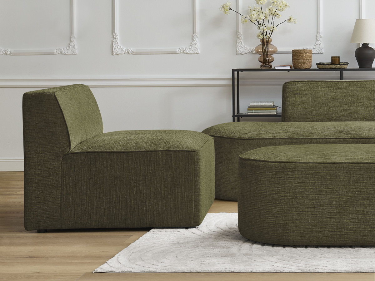Chauffeuse 1 place pour canapé modulable ROUSSEAU tissu texturé