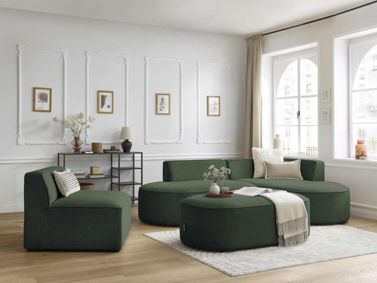 1-zitsfauteuil voor modulaire bank ROUSSEAU in gemêleerde stof