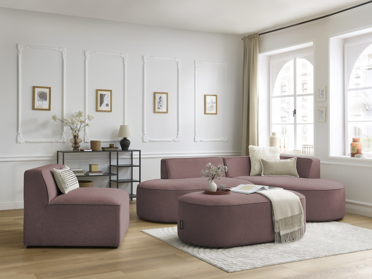 1-zitsfauteuil voor modulaire bank ROUSSEAU in gemêleerde stof