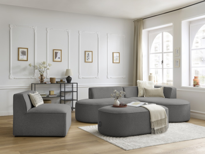 Fotel 1-osobowy do sofy modułowej MEGEVE w tkaninie