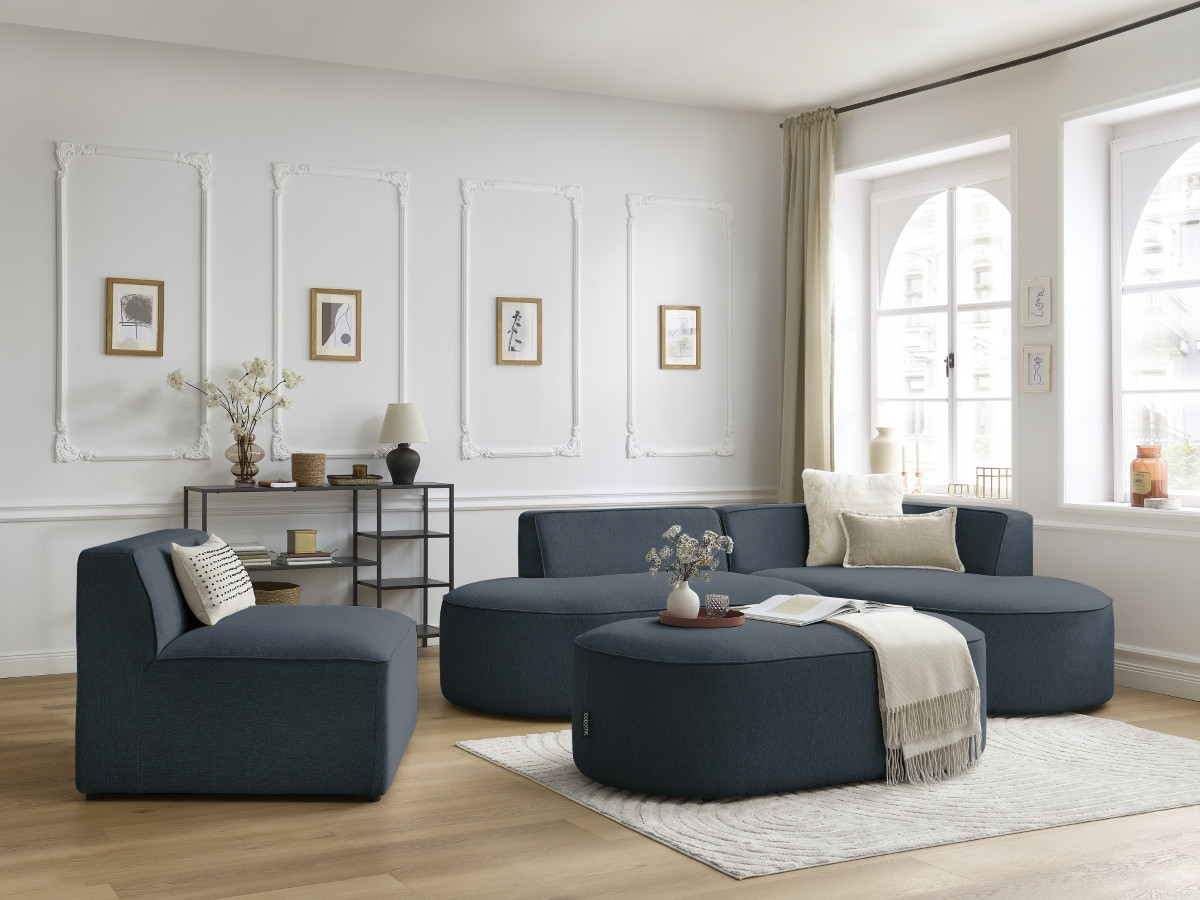 1-zitsfauteuil voor modulaire bank ROUSSEAU in gemêleerde stof