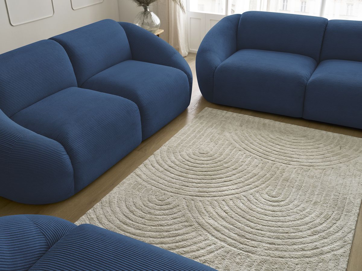 Vaste rechte bankstel 3 + 2 plaatsen + TINA corduroy fauteuil