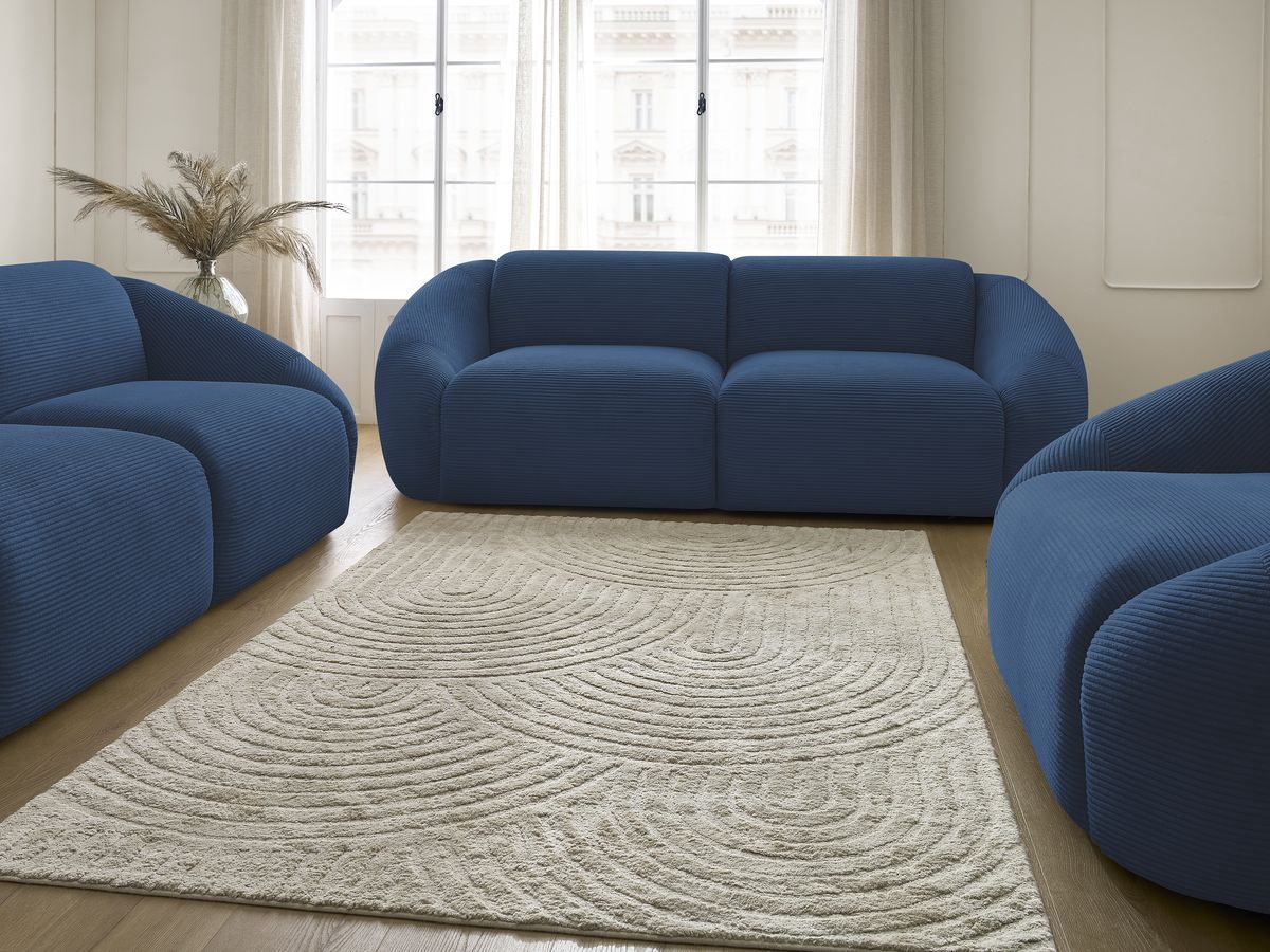 Vaste rechte bankstel 3 + 2 plaatsen + TINA corduroy fauteuil