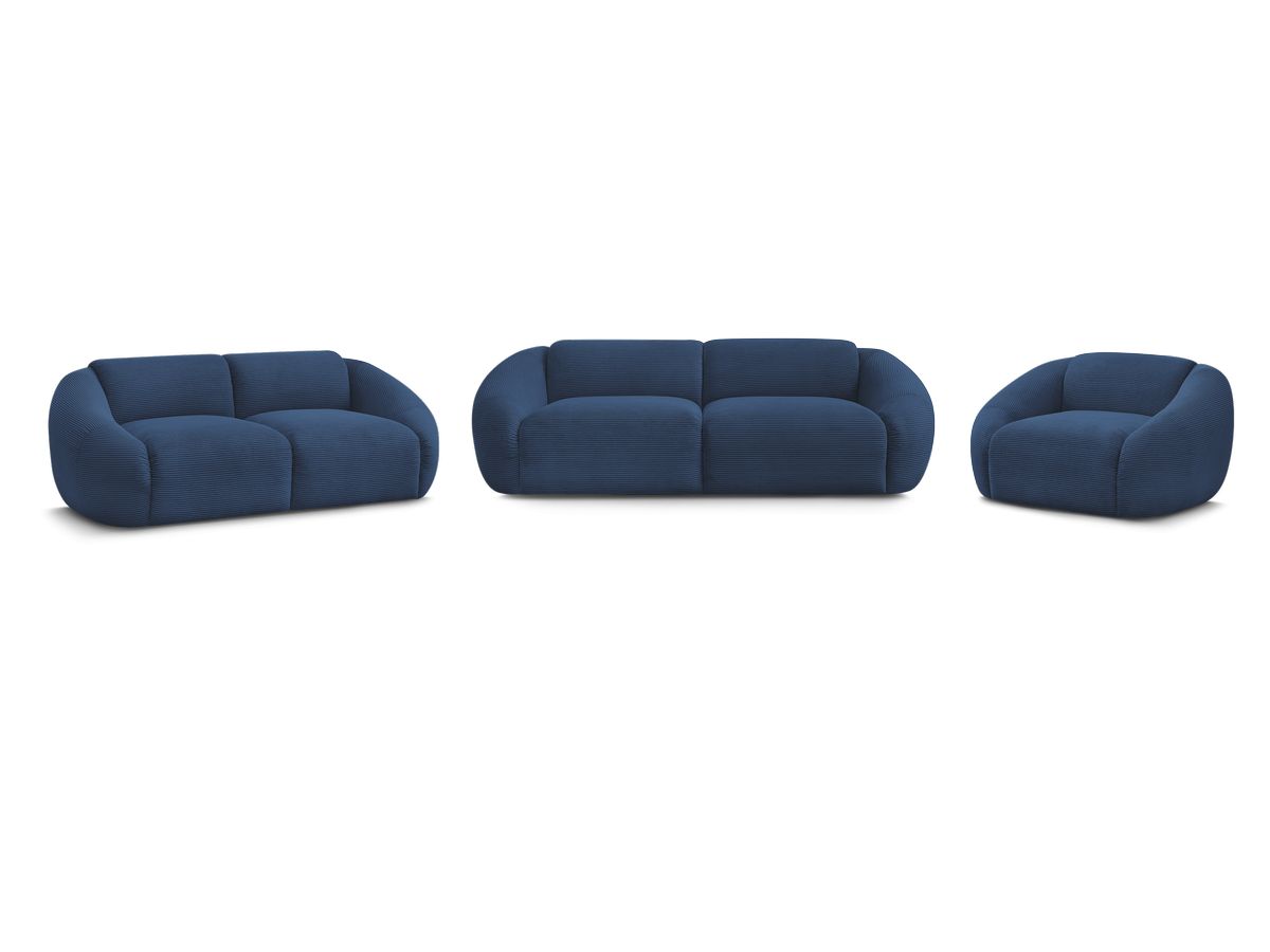 Vaste rechte bankstel 3 + 2 plaatsen + TINA corduroy fauteuil