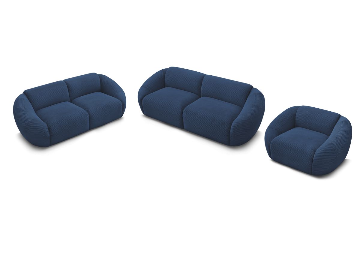 Vaste rechte bankstel 3 + 2 plaatsen + TINA corduroy fauteuil