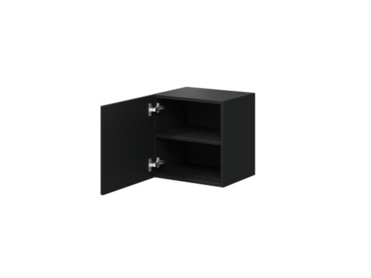 Table de chevet 1 porte ALICE noir — vue 6