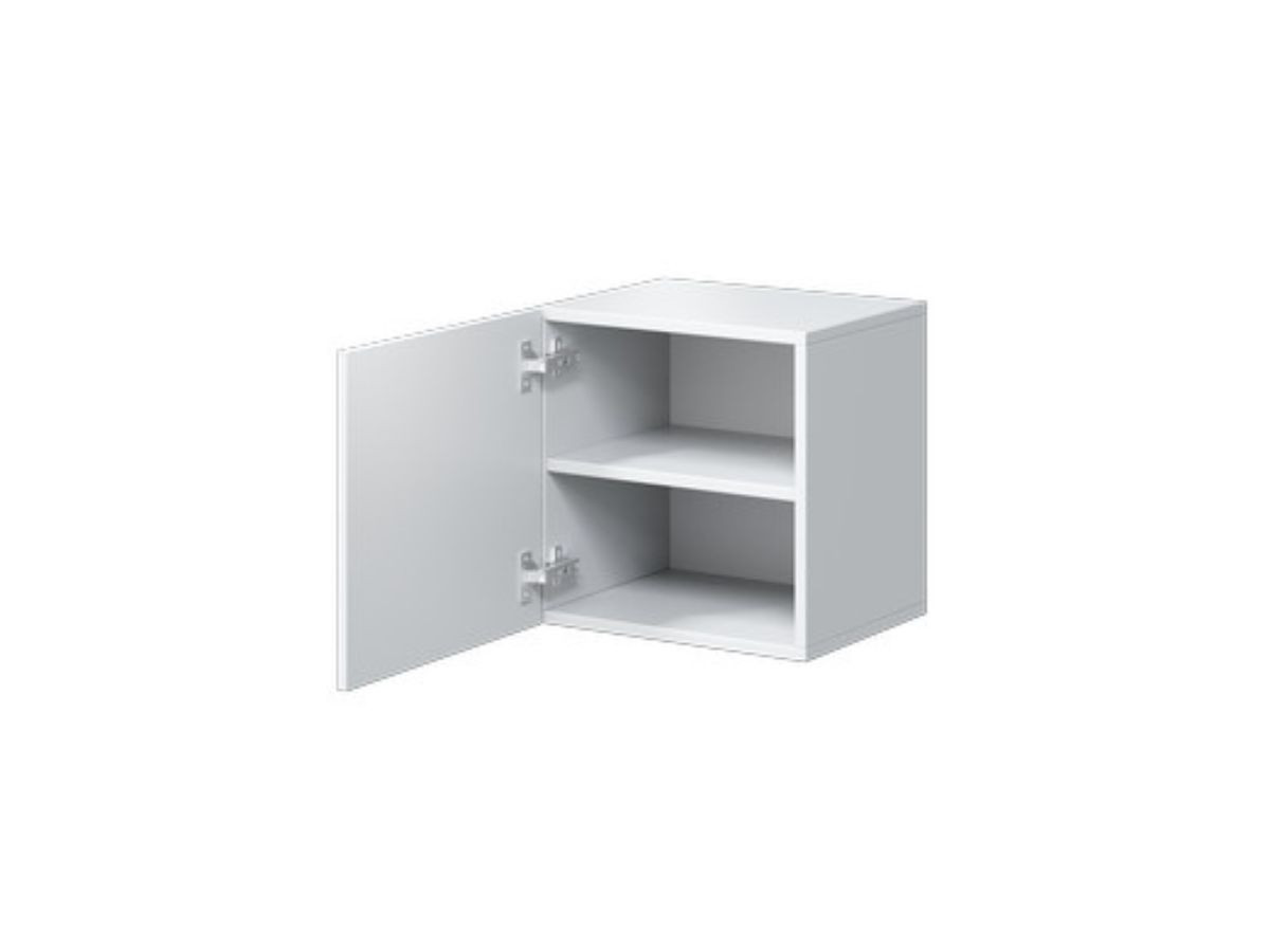 Table de chevet 1 porte ALICE blanc — vue 6