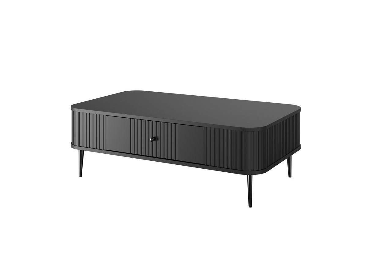 Table basse avec tiroir 103 cm AMA pieds noirs