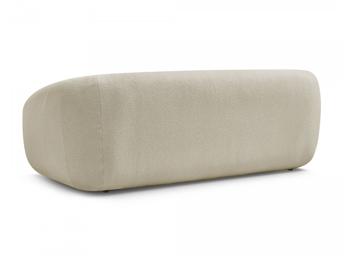 Canapé droit convertible déplimousse NEYO tissu bouclette