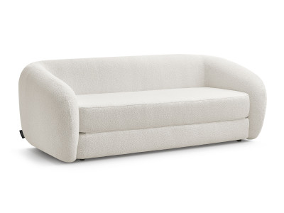 Canapé droit convertible déplimousse NEYO tissu bouclette